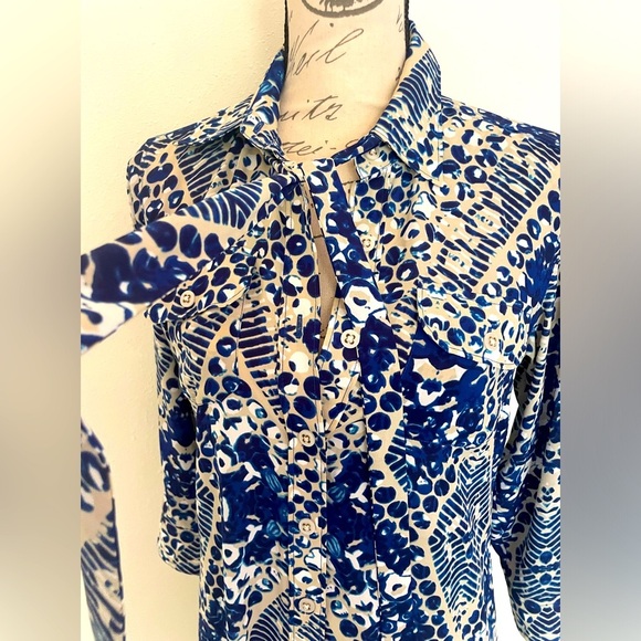 💎 CAbi button up long sleeve dress size small EUC ❤️ - Picture 4 of 10